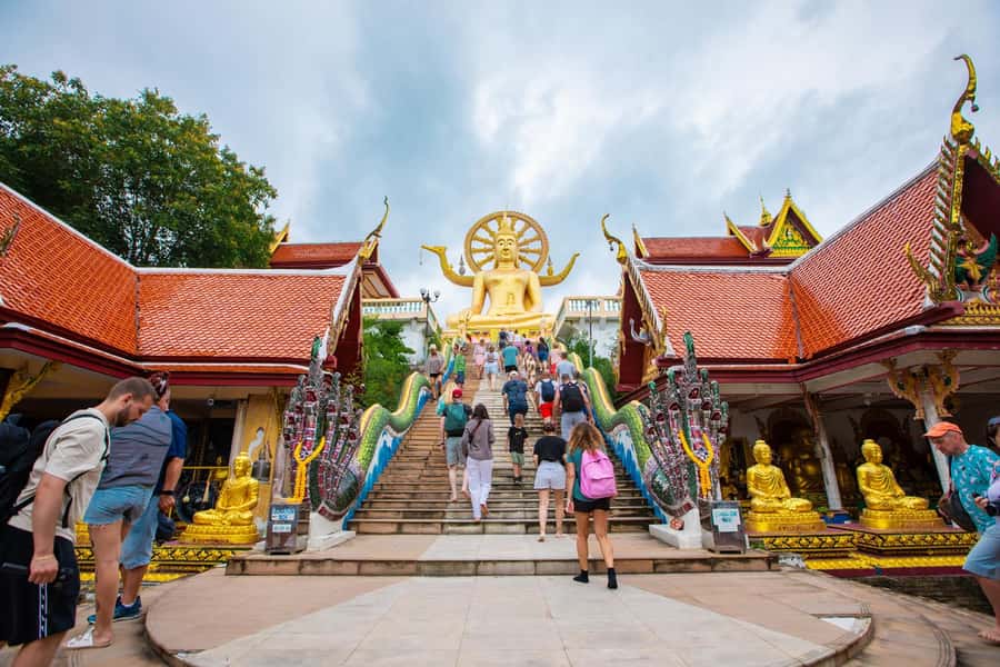 Koh Samui Adventure: Hidden Gems & 4x4 Safari Tour /w Lunch - Wat Phra Yai and Wat Plai Laem: start with iconic Samui temples