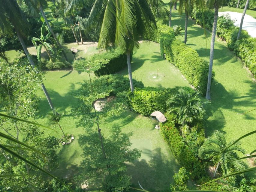 Koh Samui: Football Golf & Botanical Gardens - Midway break after hole 11: soft drink, coconut snack, cool towels
