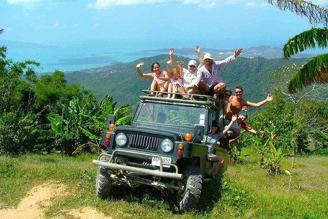 Koh Samui Jungle Safari By JEEP With MR.UNG (Including Lunch) - The 4WD Jeep ride: roof seating is optional, comfort is basic