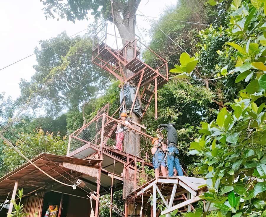 Zipline in Koh Samui Adventure activity tour - The Zipline Course: PETZL Gear and How the 9 Rides Flow